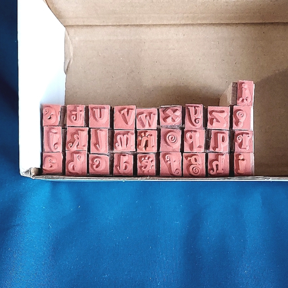 LOWER CASE ALPHABETICAL RUBBER STAMPS - Picture 2 of 4